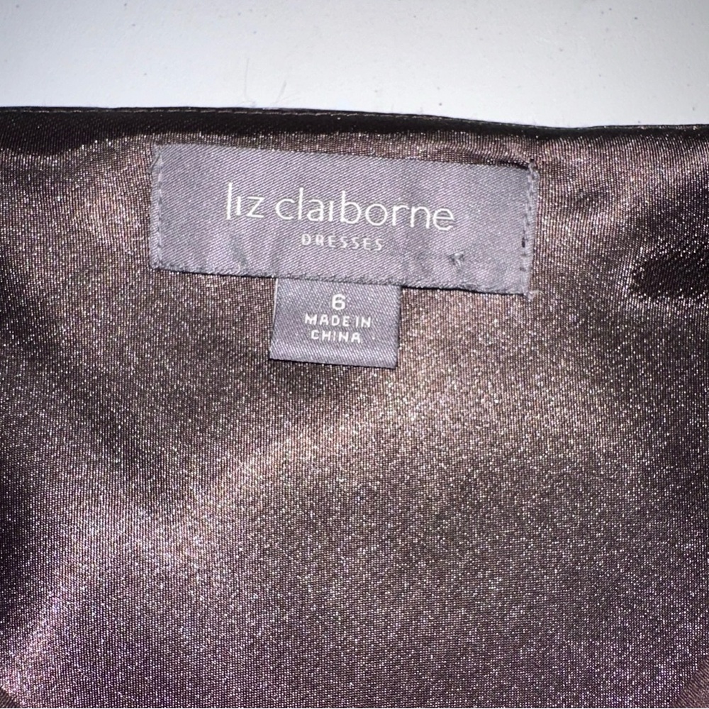 NWT Liz Claiborne Cowl Neck Dress Sz 6 Polka Dot Sleeveless MSPR $139 READ - Picture 7 of 16